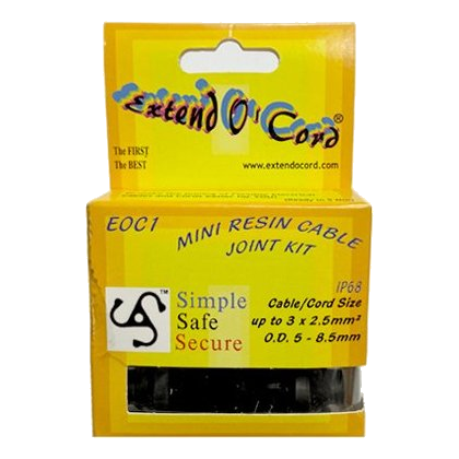 Extend O Cord Ip68 Resin Joint Kit, Black