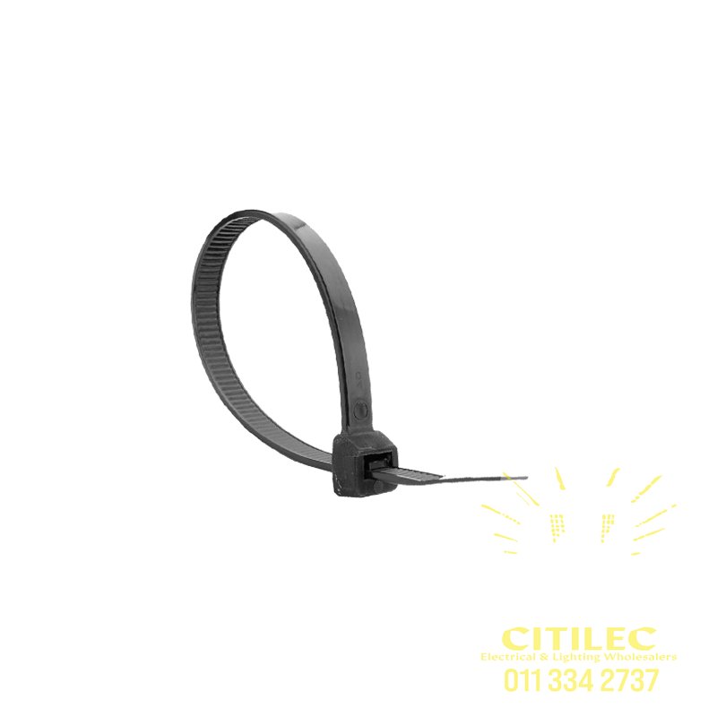150Mmx3.5Mm Black Cable Ties, Pack Of 100