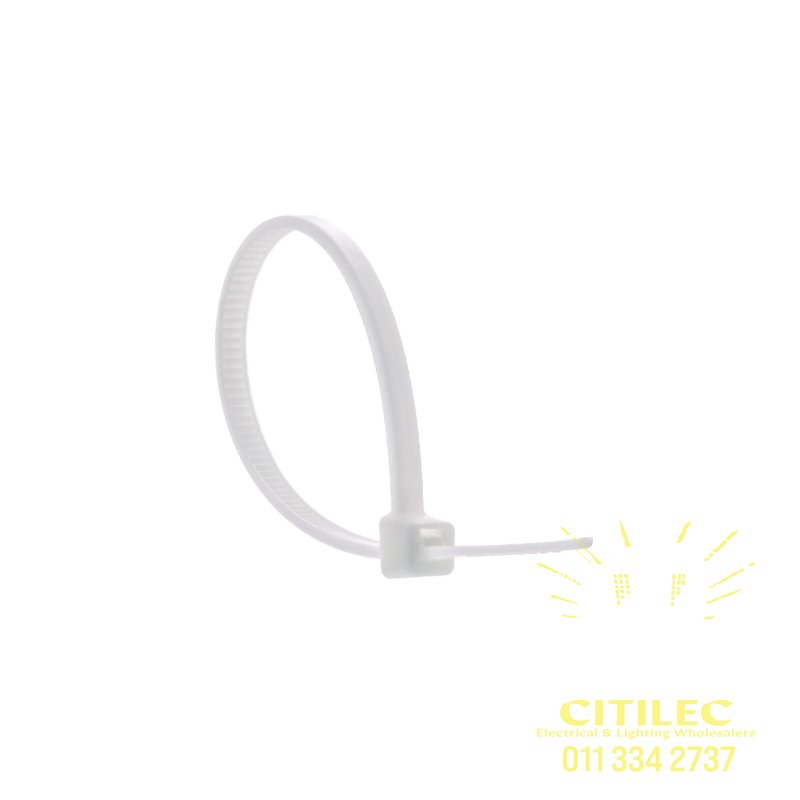 150Mmx3.5Mm White Cable Ties, Pack Of 100