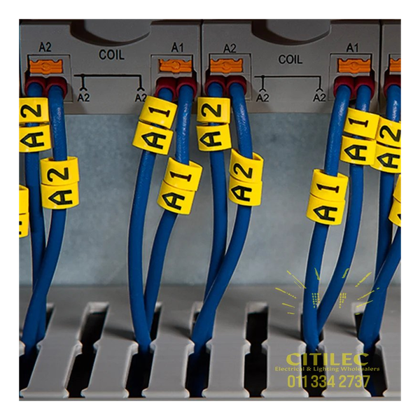 Pre-Termination Cable Markers Ovalgrip Yellow “A-Z”