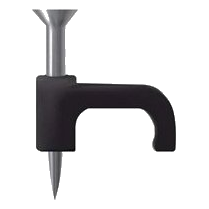 10.5Mm Pvc Flat Cable Clip Saddles, Black