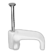 10.5Mm Pvc Flat Cable Clip Saddles, White