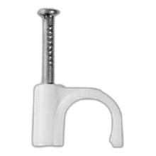 10Mm Pvc Round Cable Clip Saddles, White