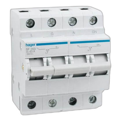 Hager Sf263 2 Pole 63Amp Change Over Switch