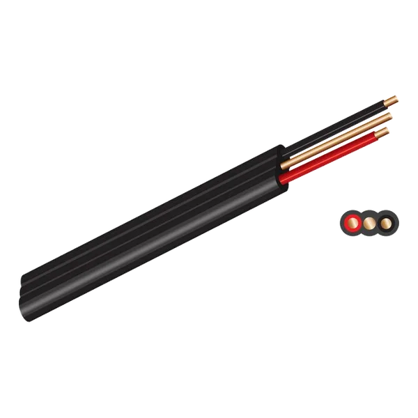 2.5mm x 2 FTE Black (100m)