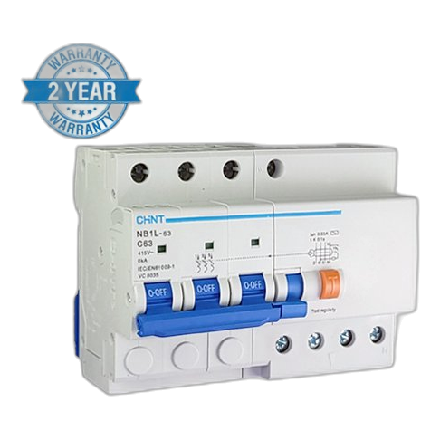 Chint Nb1L 4 Pole 6Ka 50Amp Earth Leakage + Overload
