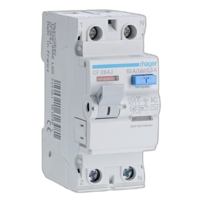 Hager Cf264J 2 Pole 63Amp 300Ma Earth Leakage