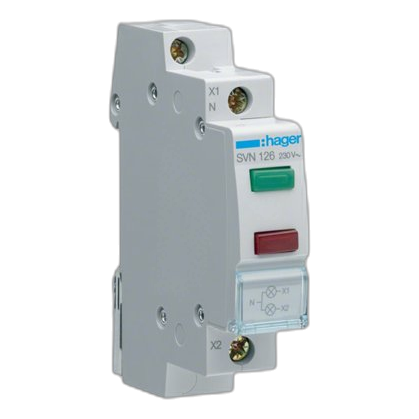 Hager Svn126 Green + Red Dual Indicator Circuit Breaker