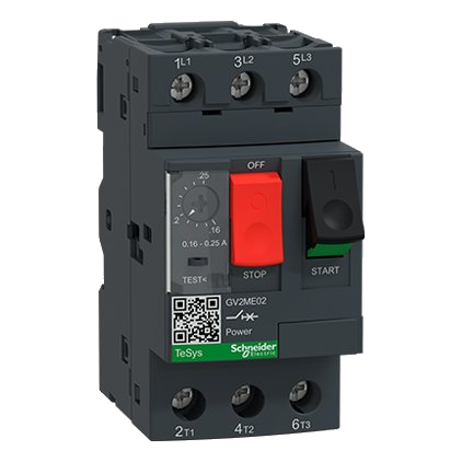 Schneider Gv2Me02 0.16-0.25 Amp Motor Circuit Breaker