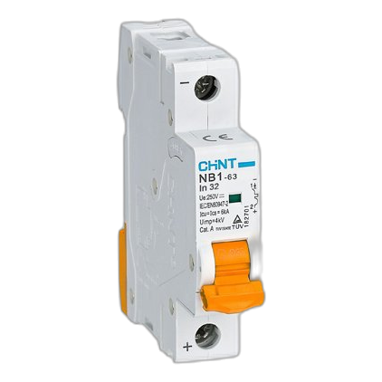 Chint Nxb 1 Pole 6Ka 25Amp D Curve Circuit Breaker