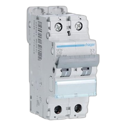 Hager 2 Pole 10Ka 63Amp Circuit Breaker