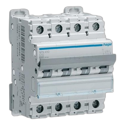 Hager 4 Pole 10Ka 63Amp Circuit Breaker