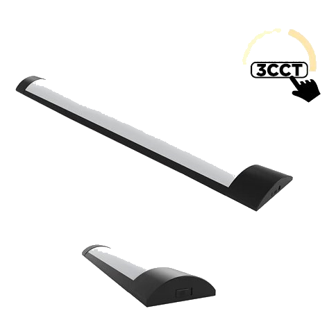 Pioled Mamba 4Ft 40W Ip33 Cct Slim Linear Led – Black