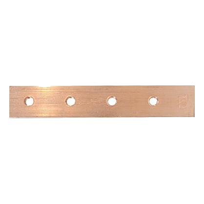 15Mm X 5Mm Threaded Copper Busbar, 1M