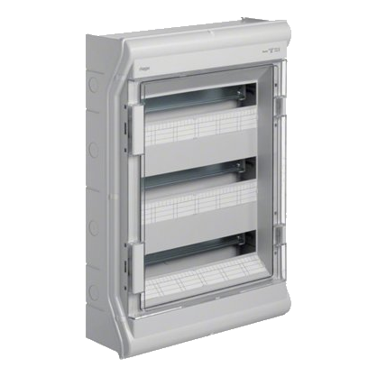 Hager Ve318L 54 Way Pvc Surface Mount Din Rail Db Board, Ip55