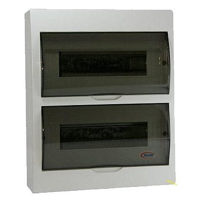 Nur 24 Way Pvc Surface Mount Din Rail Db Board