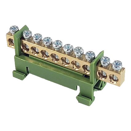 Mce Km13/E-10 10 Way Din Rail Earth Bar