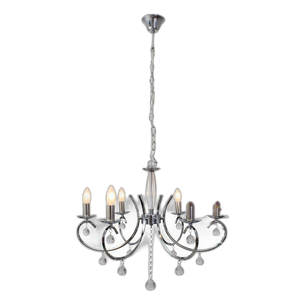 Eurolux Chandelier 6lt Crys/clr