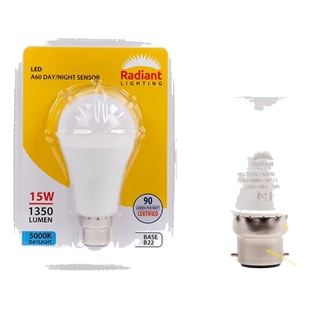 Radiant A60 Day/Night Sensor 15w LED B22 5000K