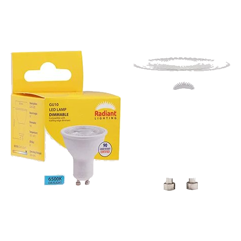 Radiant GU10 Clear Lens 7w LED 6500K Dimmable