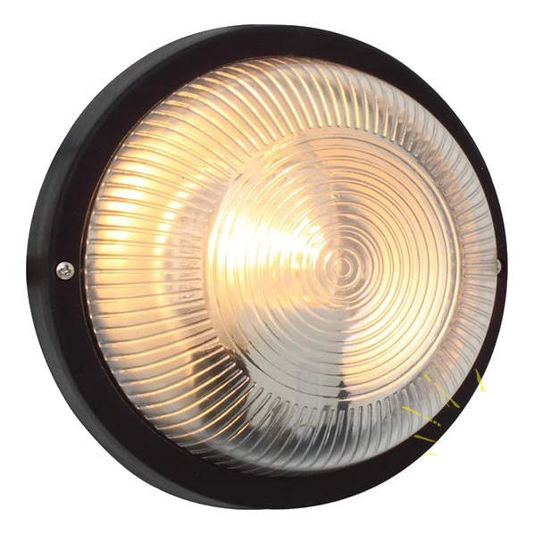 Eurolux Bulkhead Round E27 Black