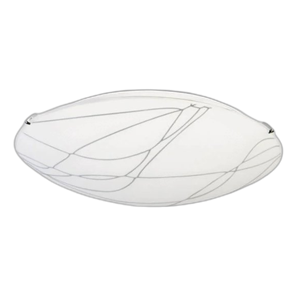 Spazio Swirl round fitting white/opal