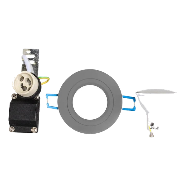 Pioled GU10 fitting silver+ 4.5w c/w+l/h