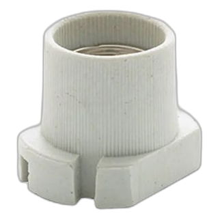 Lampholder ES porc flange mount