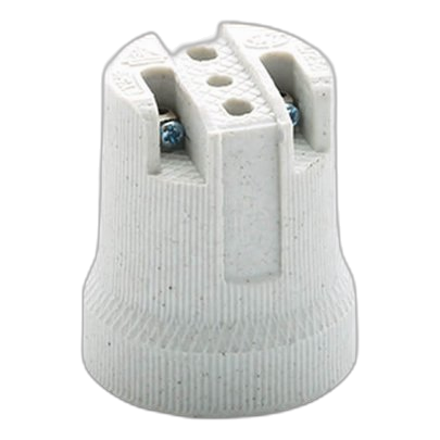 Porc lampholder centre fixing ES