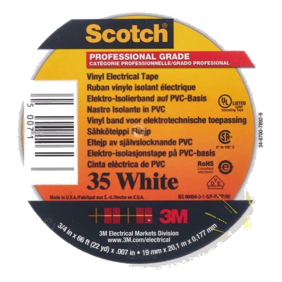 3M Scotch 35 Adhesive Tape – White