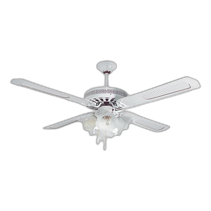 Radiant 06Fa204-W Rattan White Ceiling Fan