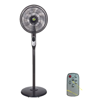 Solent Energy Saving Black 400Mm Pedestal Fan + Remote