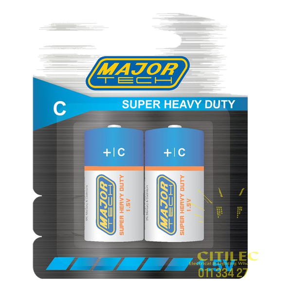 Major Tech – C Super Heavy Duty Batteries (R14P-BP2G)
