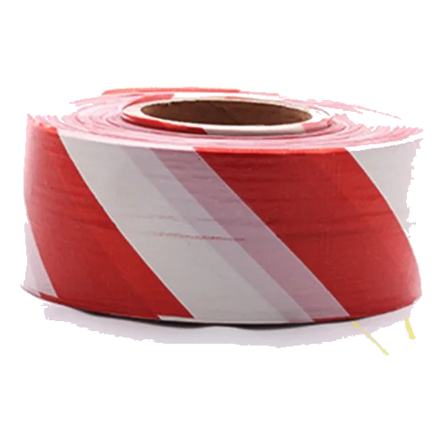 Barrier tape red/white 75MMx500MM