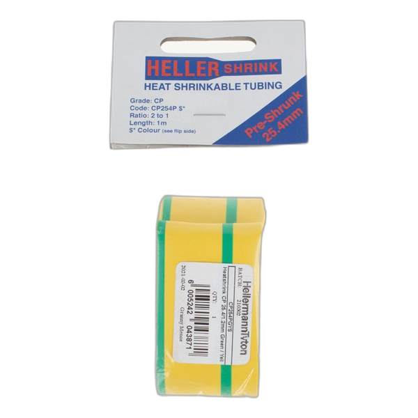 Heatshrink 25.4 MIn Pack 1M Green/Yellow
