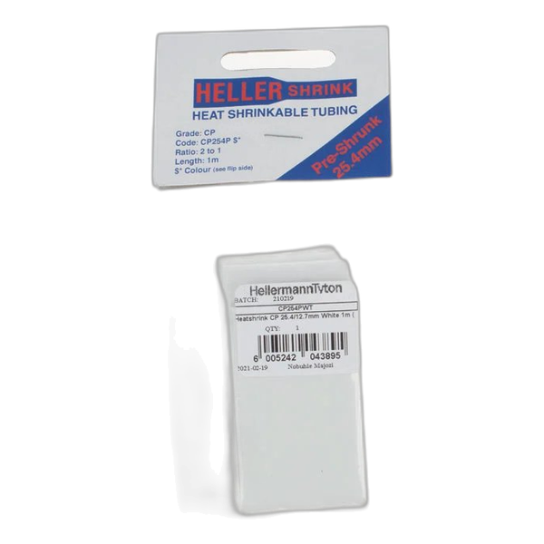 Heatshrink 25.4 MIn Pack 1M White