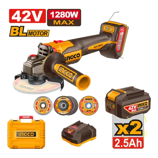 Ingco Cagli4128112 P42M Angle Grinder Tool Set