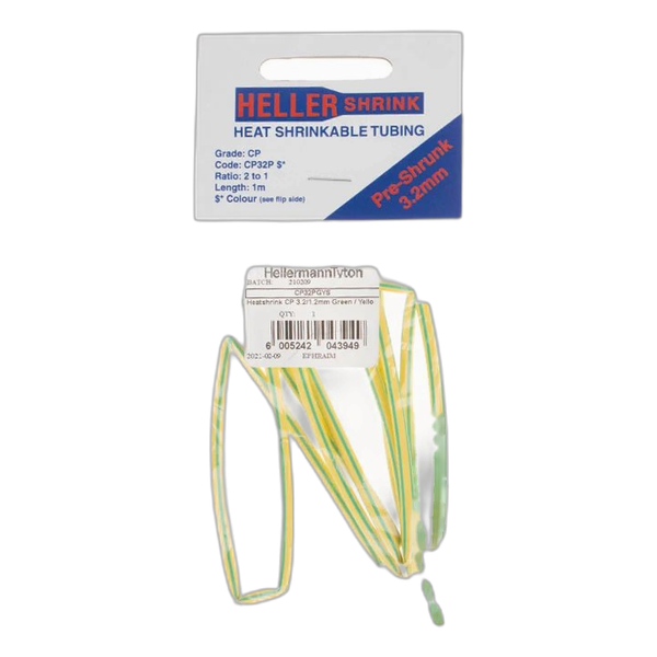 Heatshrink 3.2 MIn Pack 1M Green/Yellow