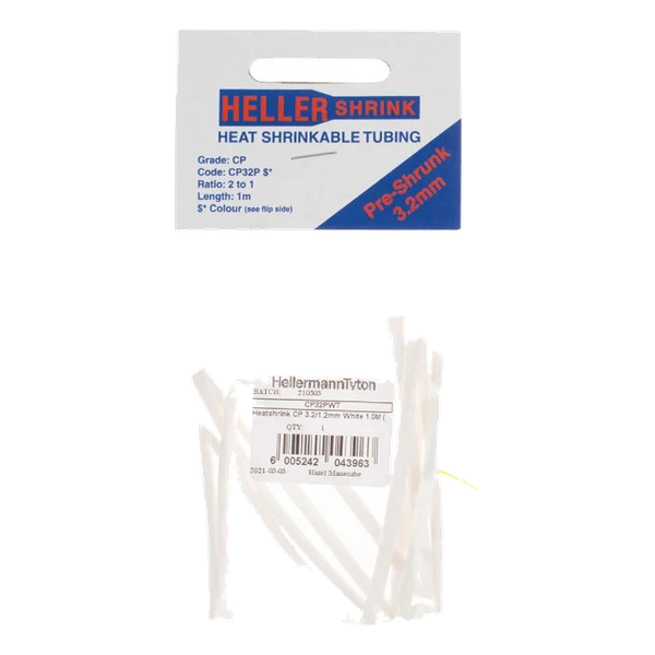 Heatshrink 3.2 MIn Pack 1M White