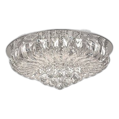 Bright Star Cf010/12 Chrome & Crystal Ceiling Light