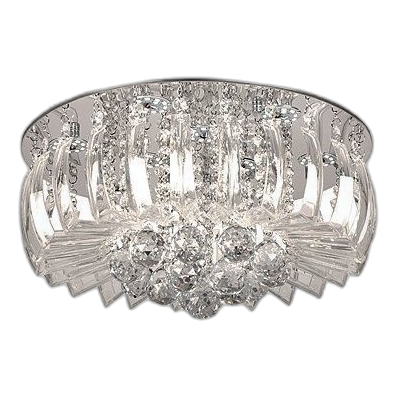 Bright Star Cf011/9 Chrome & Crystals Ceiling Light