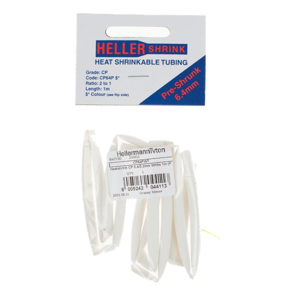 Heatshrink 6.4 Mln Pack 1M White