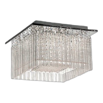 Bright Star Cf295 Led Stainless Steel & Crystal Ceiling Light