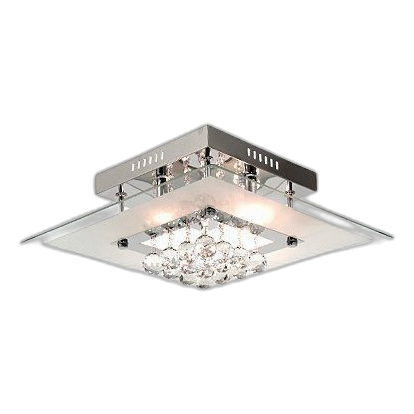 Bright Star Cf312/5 Polished Chrome & Crystal Ceiling Light