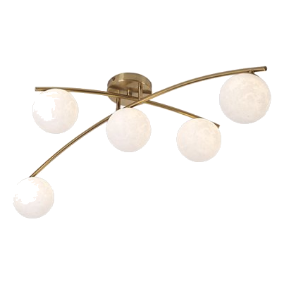 Bright Star Cf608/5 Satin Brass Ceiling Light