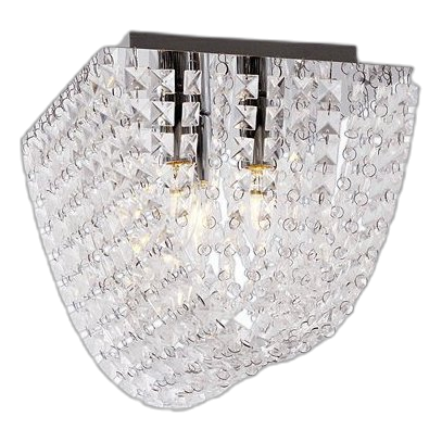 Bright Star Cf643/3 Polished Chrome & Crystal Ceiling Light