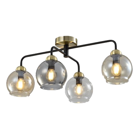 Huayi Kc11098-4 Sand Black & Smokey Grey Ceiling Light