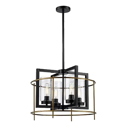 Bright Star Ch082/4 Black & Gold Metal Chandelier