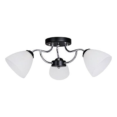 Bright Star Ch178/3 Chrome & Black Chandelier
