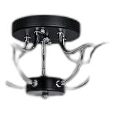 Bright Star Ch178/5 Chrome & Black Chandelier